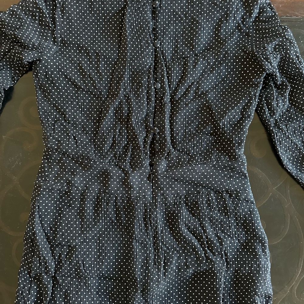 Sézane Black Silk Blend Ruffled Tiered Dress - Picture 3 of 8